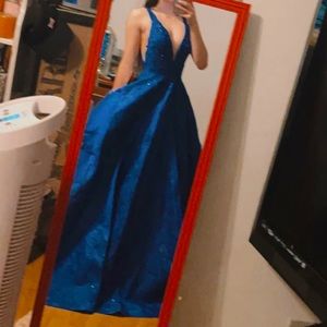 royal blue ball gown